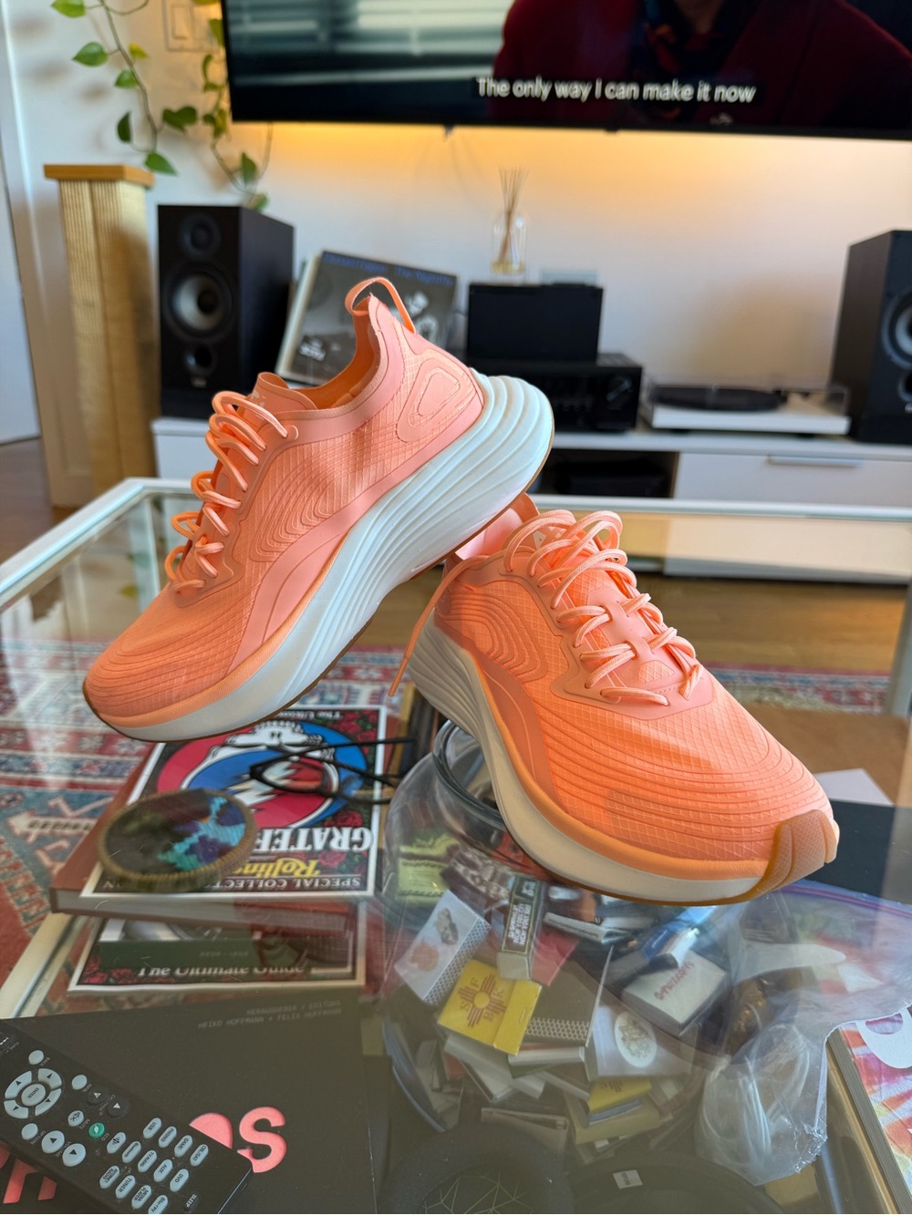 APL Women's Coral/Peach Running Sneakers